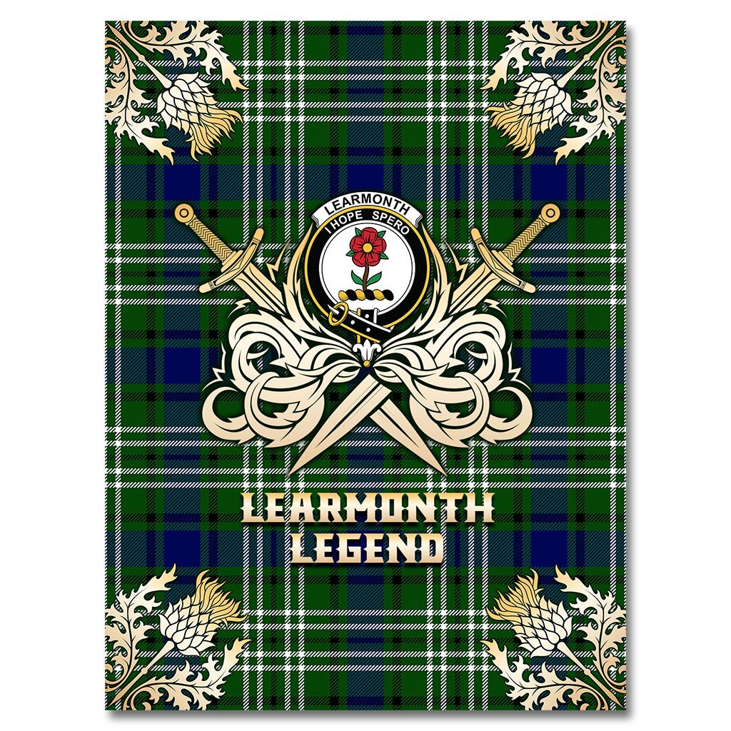 Learmonth Tartan Gold Courage Symbol Blanket