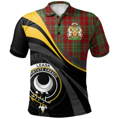 Leask Tartan Polo Shirt - Royal Coat Of Arms Style