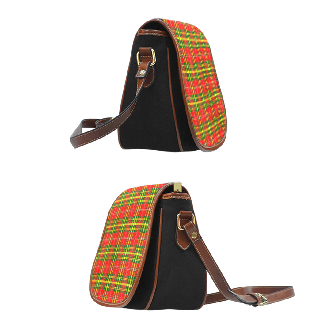 Leask Modern Tartan Saddle Handbags