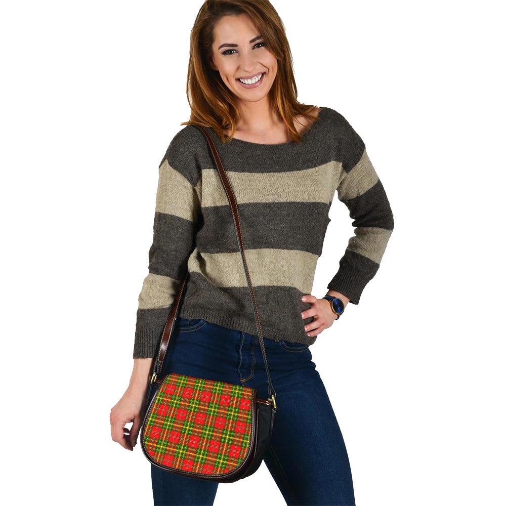 Leask Modern Tartan Saddle Handbags