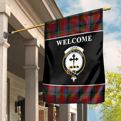 Leith Tartan Crest Black Garden Flag