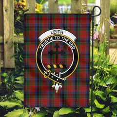 Leith Tartan Crest Garden Flag