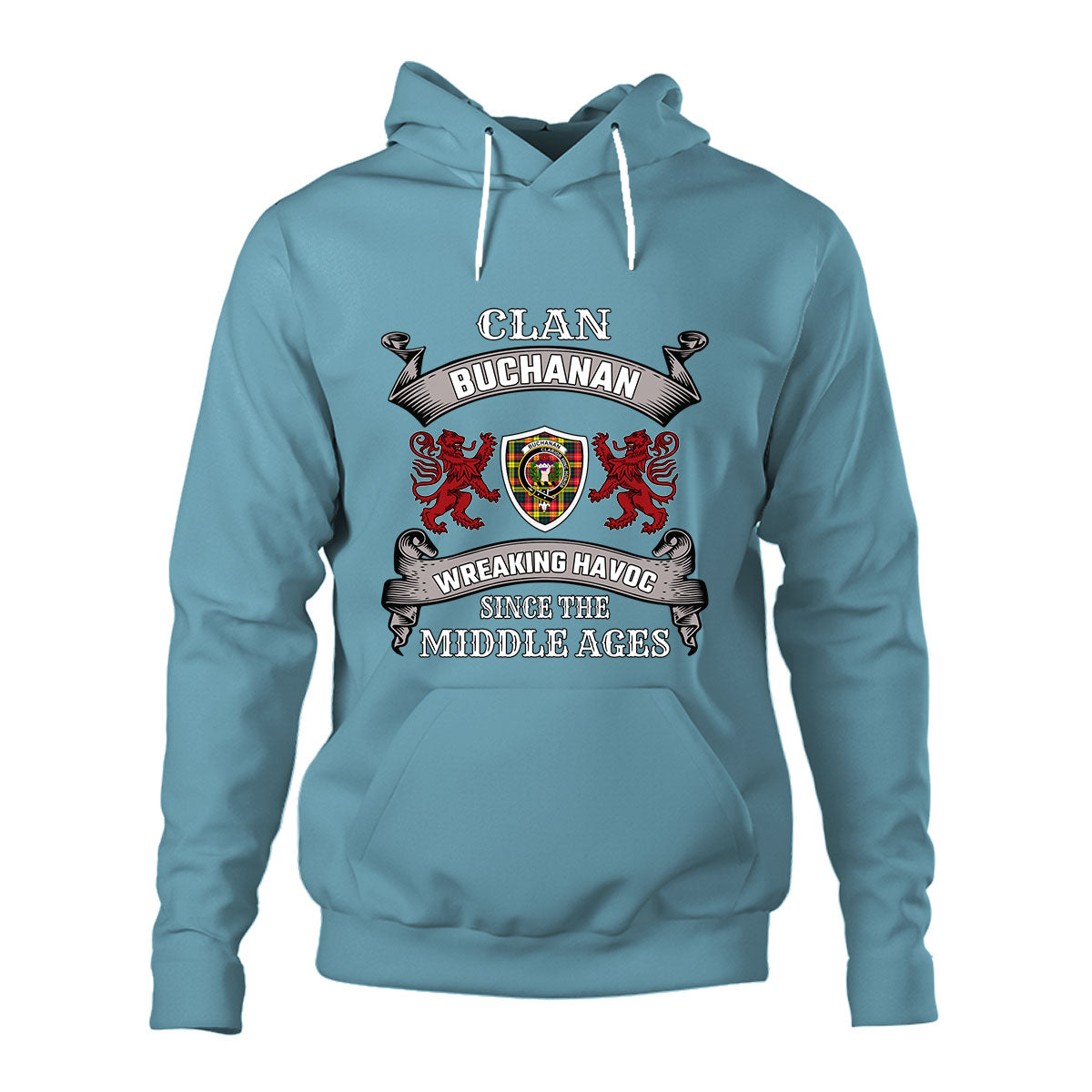 Buchanan Family Tartan - 2D Unisex Hoodie