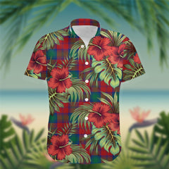 Lindsay Tartan Hawaiian Shirt Hibiscus, Coconut, Parrot, Pineapple - Tropical Garden Shirt