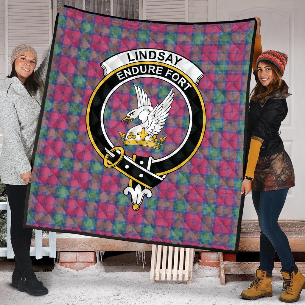 Lindsay Ancient Tartan Crest Quilt