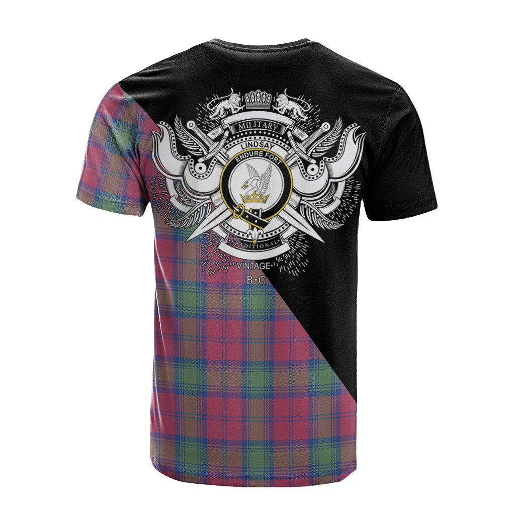 Lindsay Ancient Tartan - Military T-Shirt