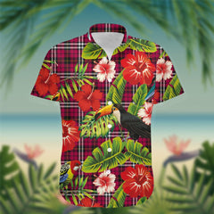 Little Tartan Hawaiian Shirt Hibiscus, Coconut, Parrot, Pineapple - Tropical Garden Shirt