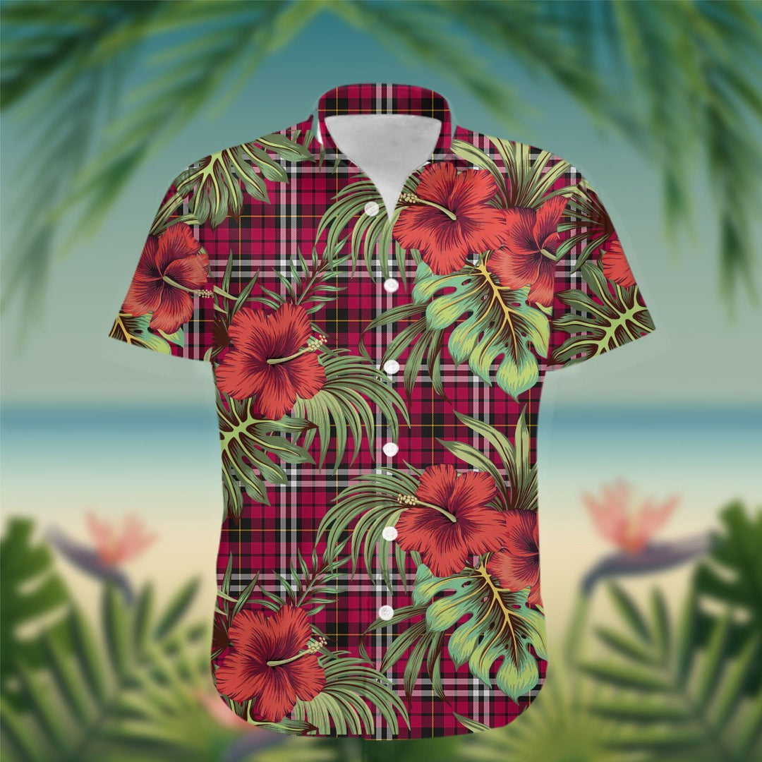 Little Tartan Hawaiian Shirt Hibiscus, Coconut, Parrot, Pineapple - Tropical Garden Shirt