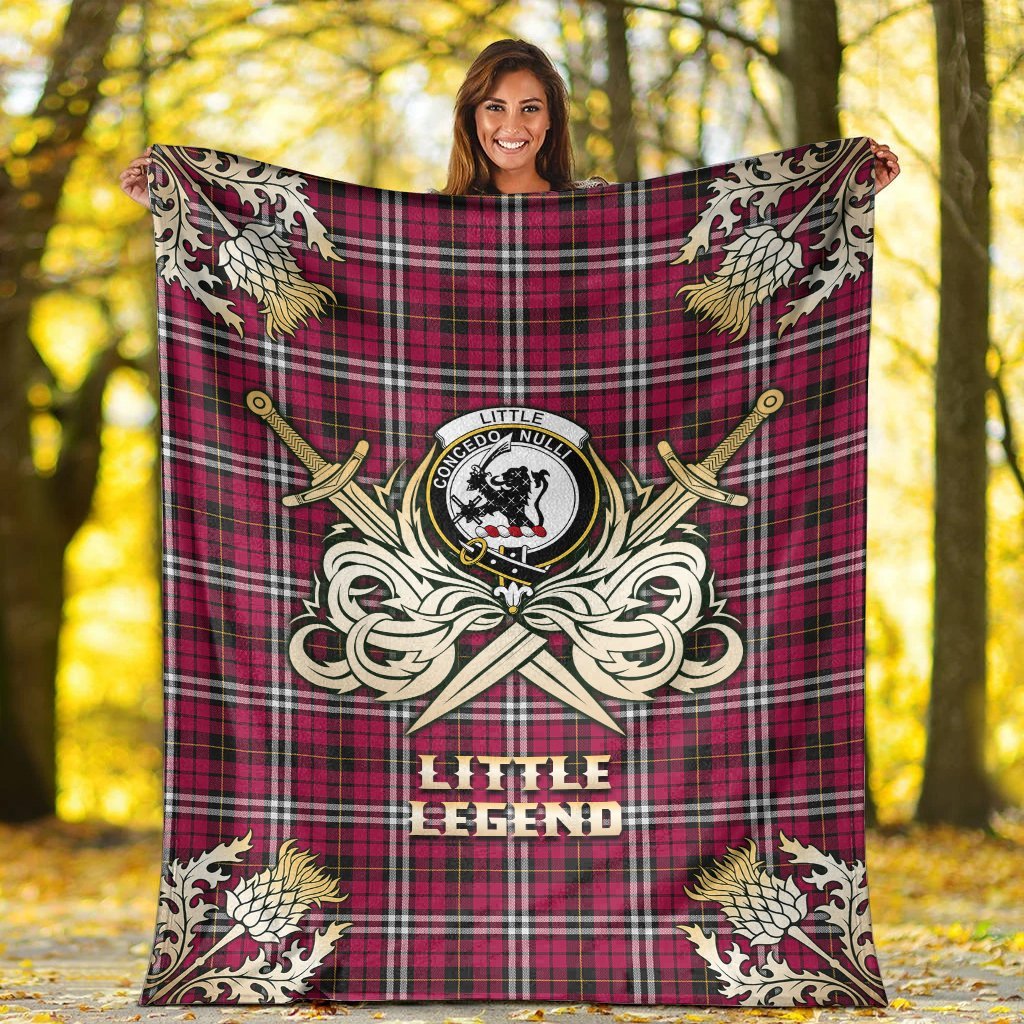 Little Tartan Gold Courage Symbol Blanket