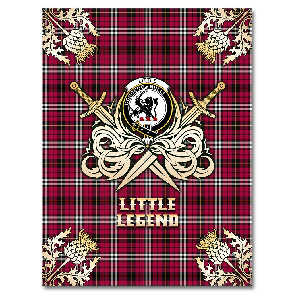 Little Tartan Gold Courage Symbol Blanket