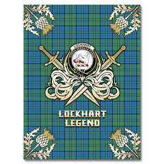 Lockhart Tartan Gold Courage Symbol Blanket