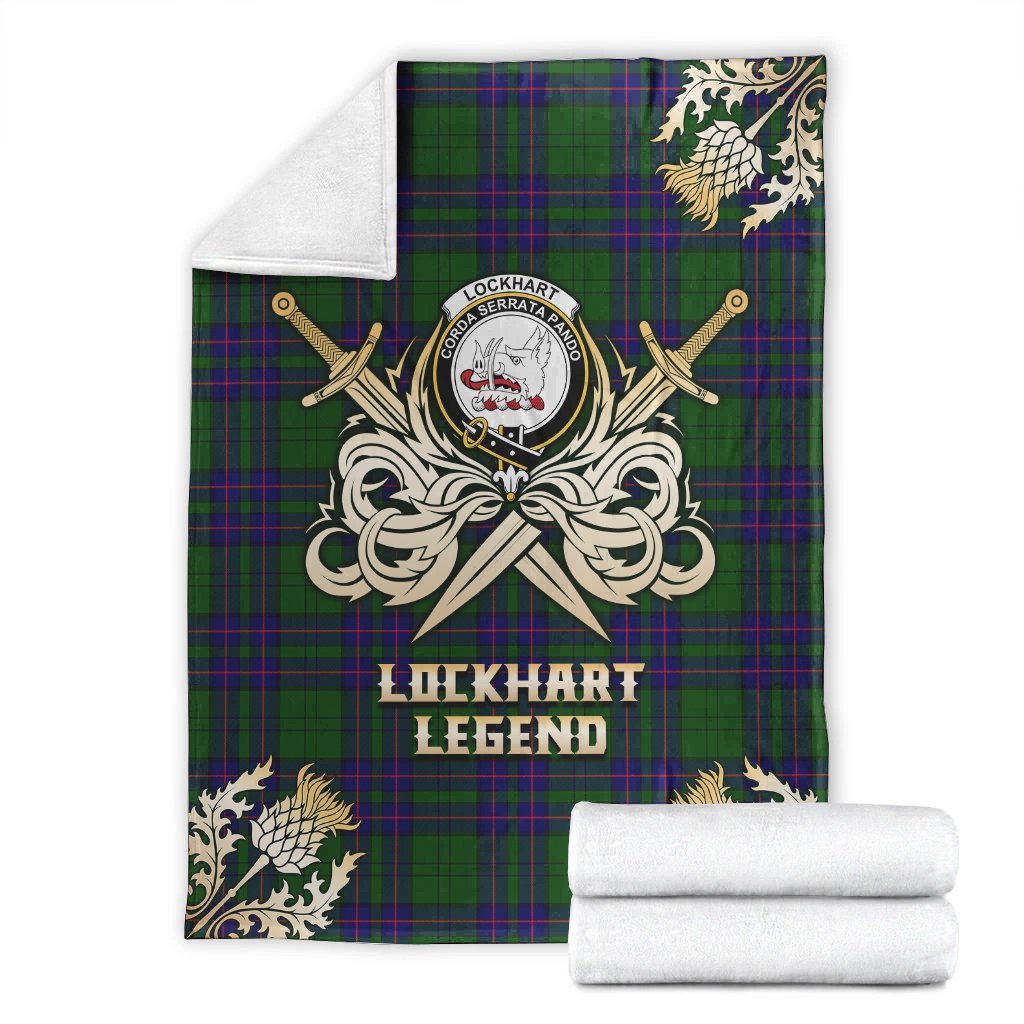 Lockhart Modern Tartan Gold Courage Symbol Blanket