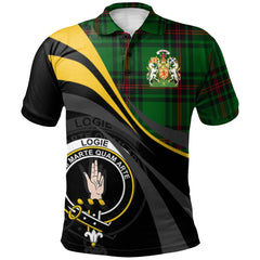 Logie Tartan Polo Shirt - Royal Coat Of Arms Style