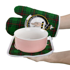 Logie Tartan Crest Oven Mitt And Pot Holder (2 Oven Mitts + 1 Pot Holder)