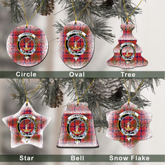 Lumsden Tartan Christmas Ceramic Ornament - Snow Style