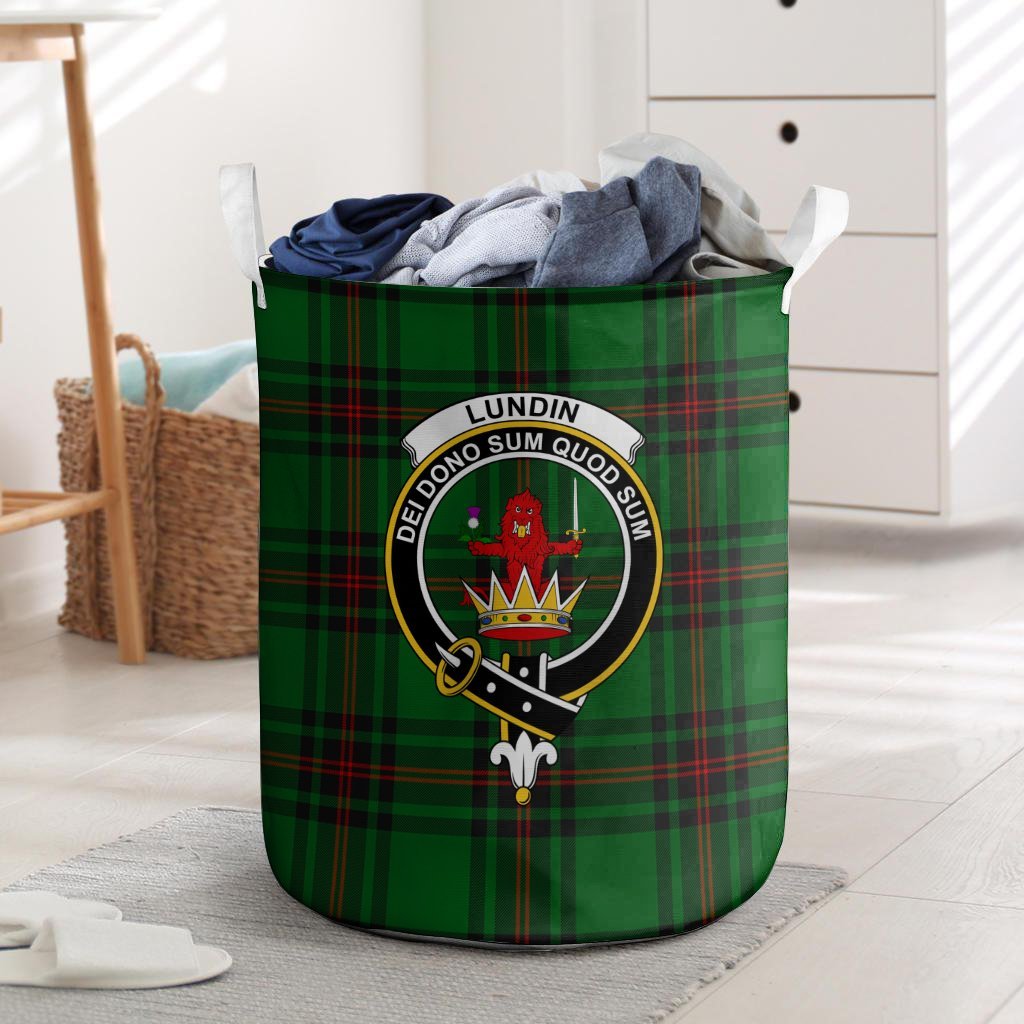 Lundin Tartan Crest Laundry Basket