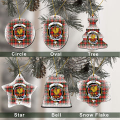 Lyle Tartan Christmas Ceramic Ornament - Snow Style