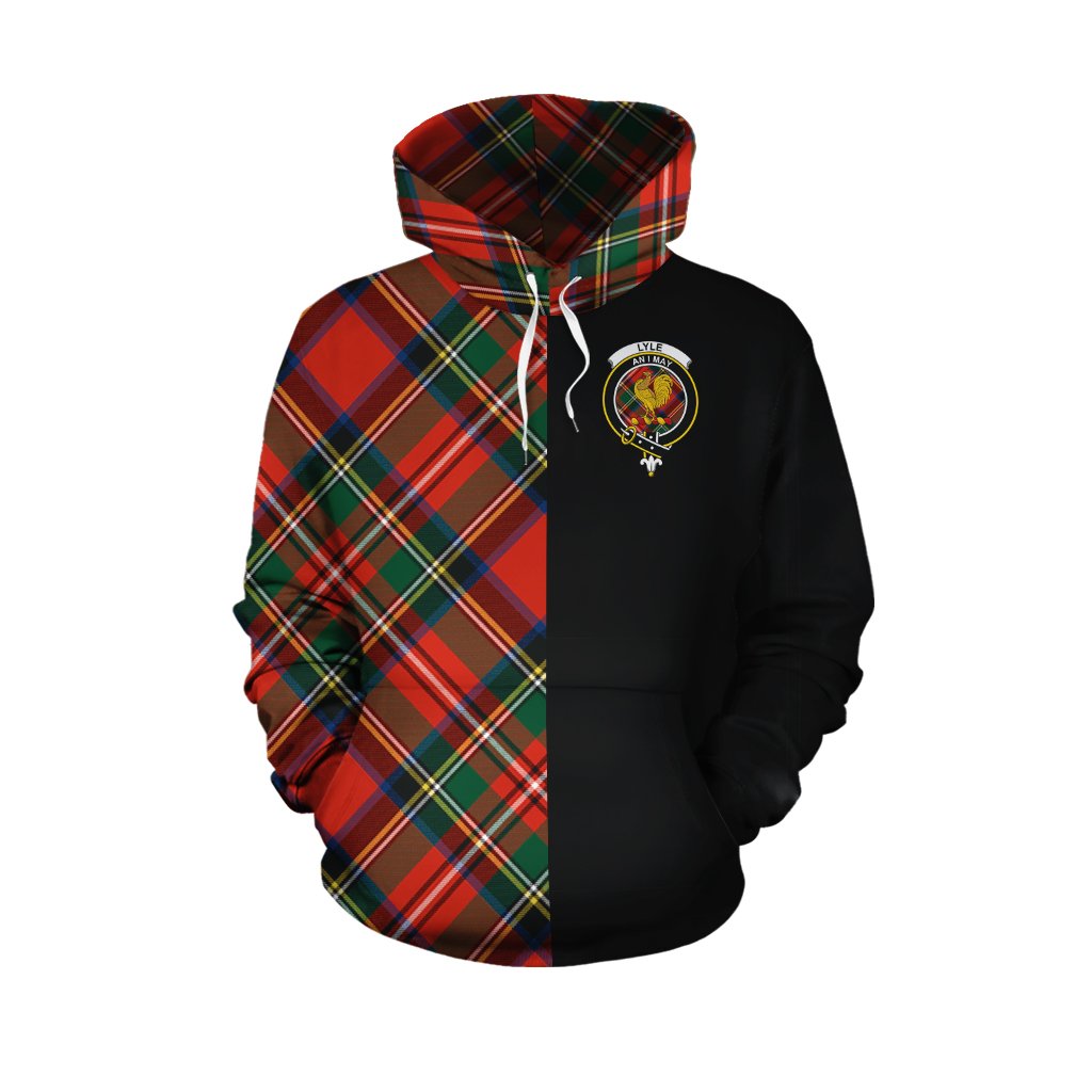 Lyle Tartan Hoodie Half of Me - Cross Style