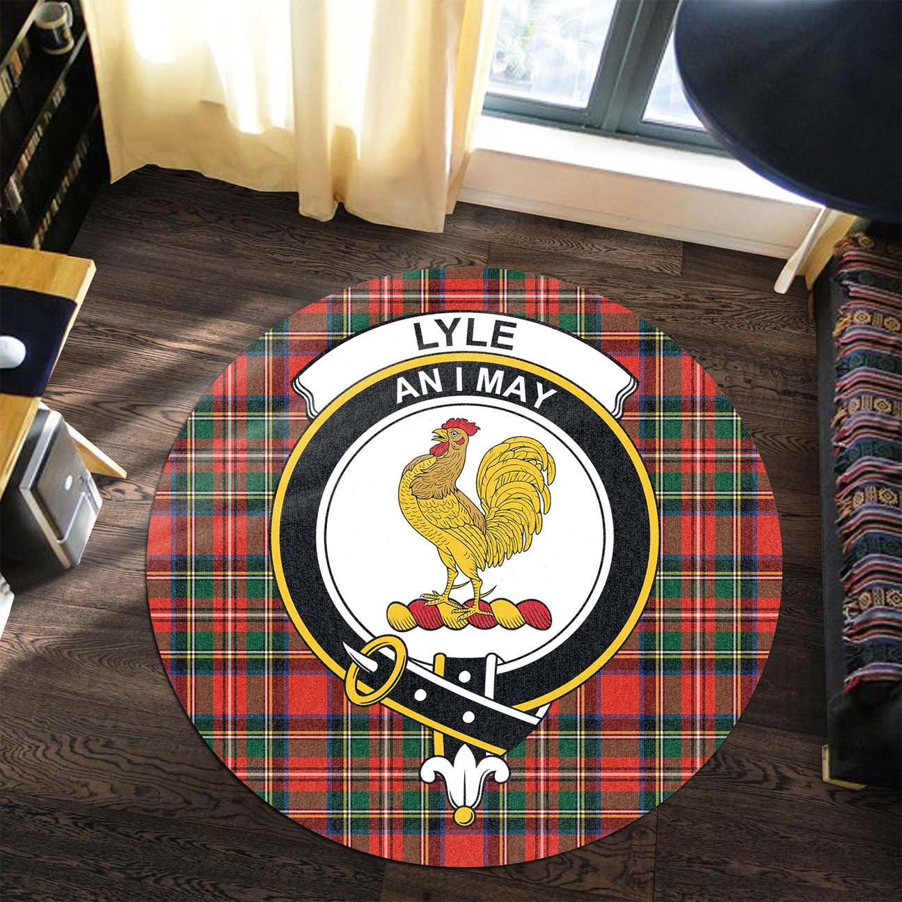 Lyle Tartan Crest Round Rug