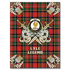 Lyle Tartan Gold Courage Symbol Blanket