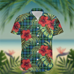 Lyon Tartan Hawaiian Shirt Hibiscus, Coconut, Parrot, Pineapple - Tropical Garden Shirt