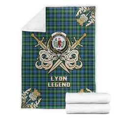 Lyon Tartan Gold Courage Symbol Blanket