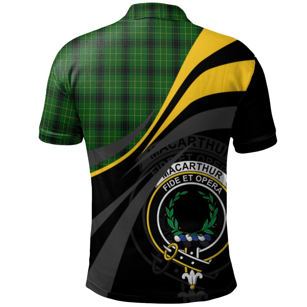 MacArthur Highland Tartan Polo Shirt - Royal Coat Of Arms Style