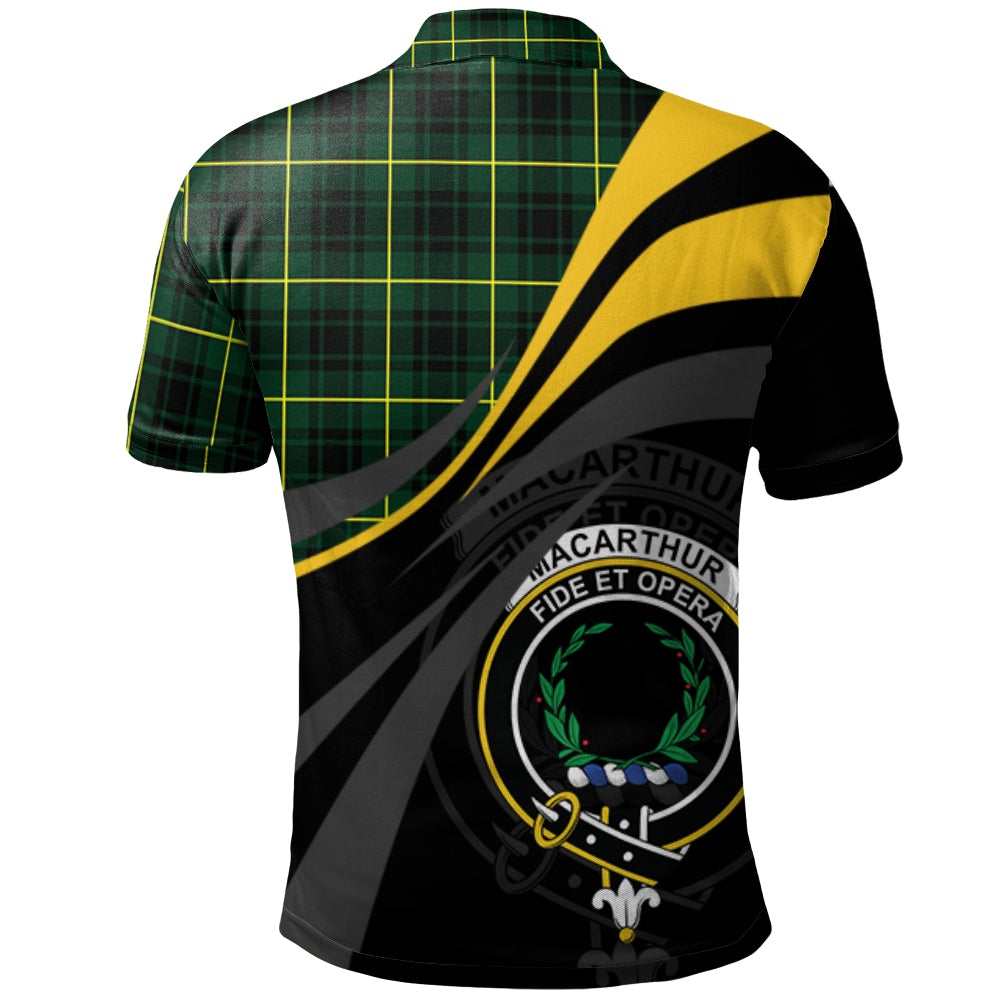 MacArthur Modern Tartan Polo Shirt - Royal Coat Of Arms Style