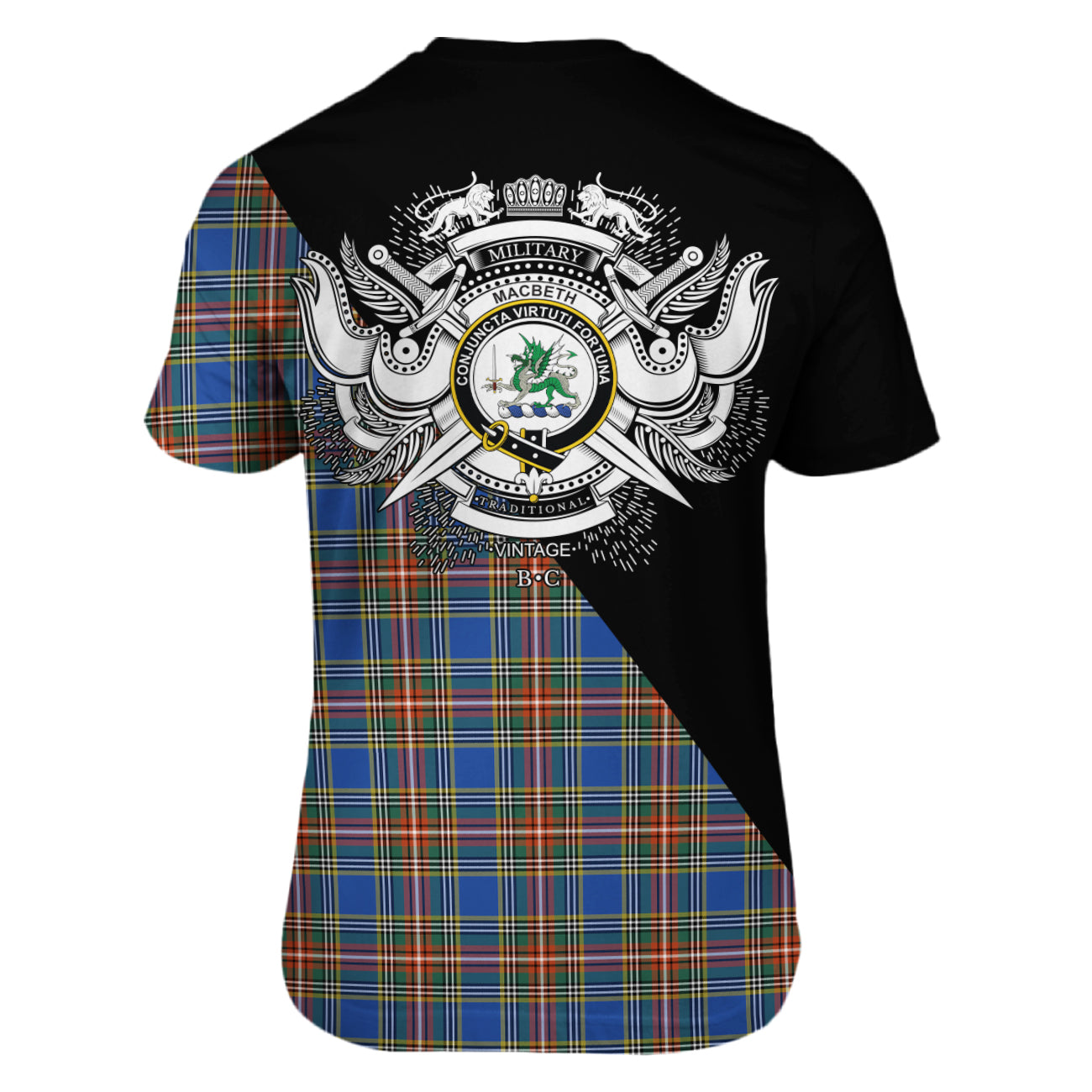 MacBeth Ancient Tartan - Military T-Shirt