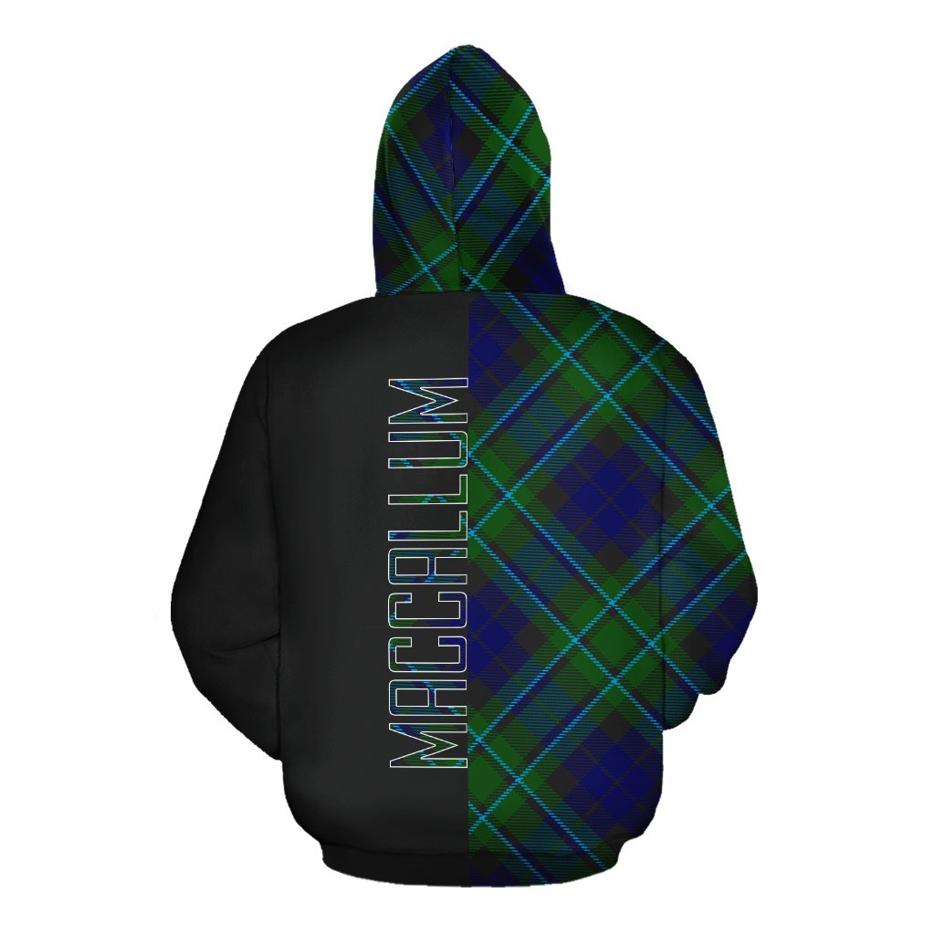 MacCallum Modern Tartan Hoodie Half of Me - Cross Style