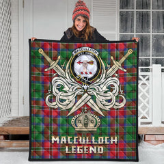 MacCulloch Tartan Crest Legend Gold Royal Premium Quilt