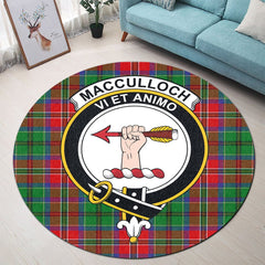 MacCulloch Tartan Crest Round Rug