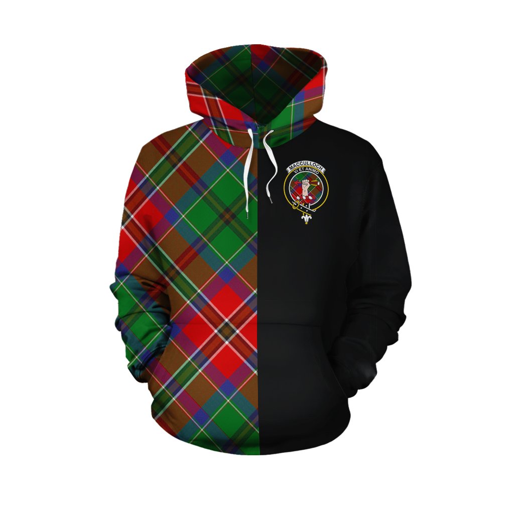 MacCulloch Tartan Hoodie Half of Me - Cross Style