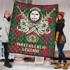 MacCulloch Tartan Crest Legend Gold Royal Premium Quilt