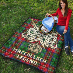 MacCulloch Tartan Crest Legend Gold Royal Premium Quilt