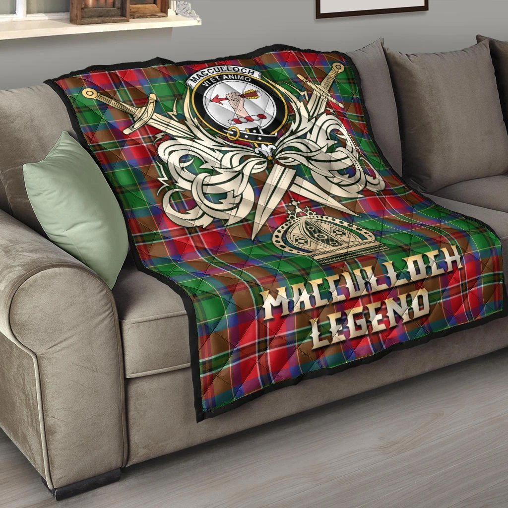 MacCulloch Tartan Crest Legend Gold Royal Premium Quilt