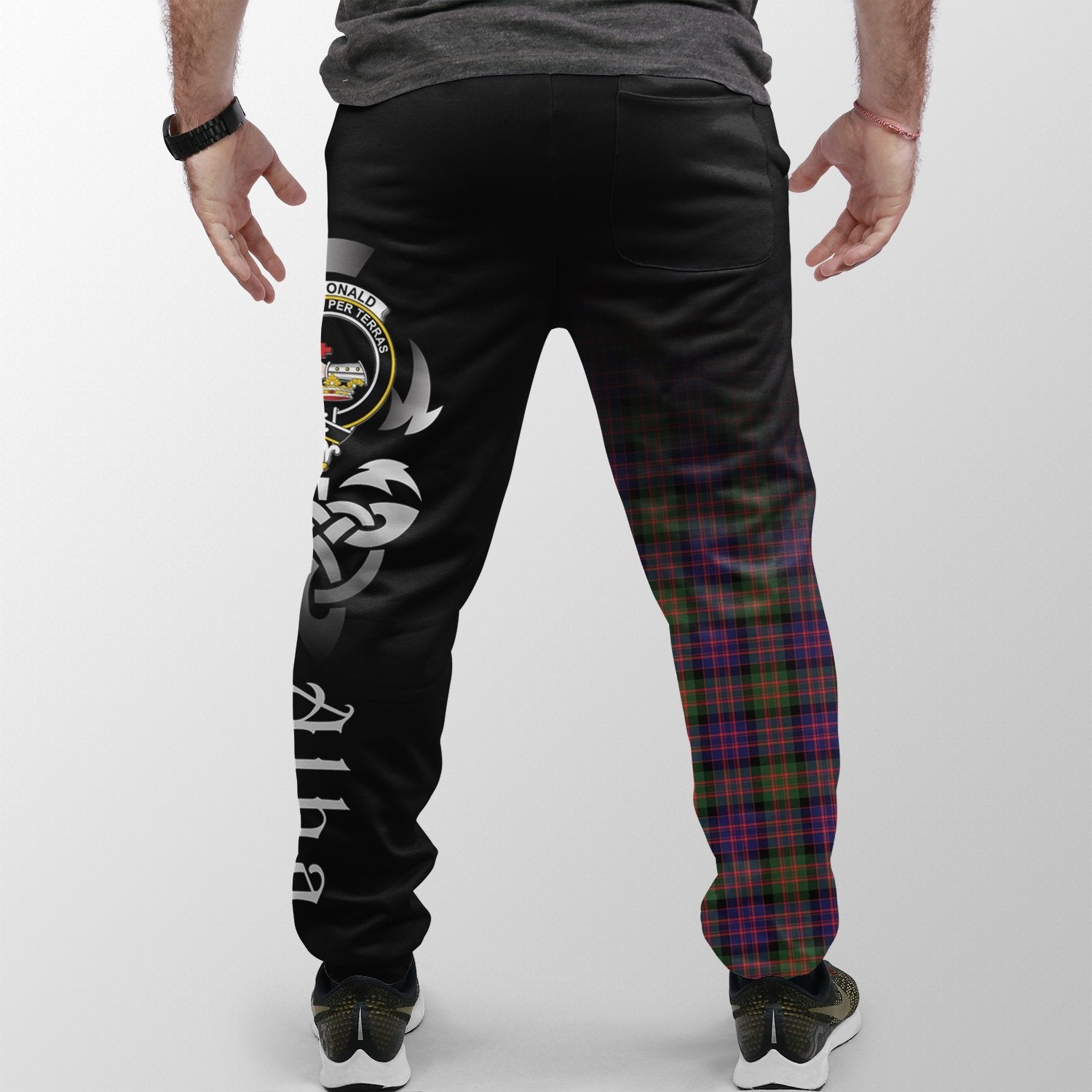 MacDonald Modern Tartan Crest Jogger Sweatpants - Alba Celtic Style