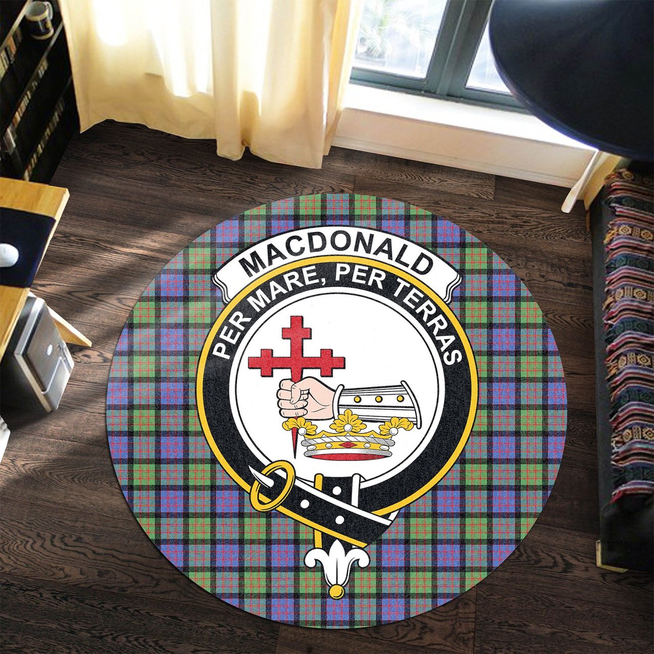 MacDonald Ancient Tartan Crest Round Rug