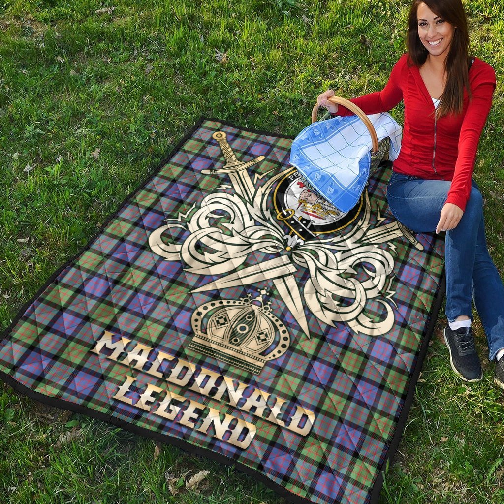 MacDonald Ancient Tartan Crest Legend Gold Royal Premium Quilt