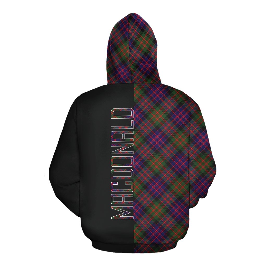 MacDonald Modern Tartan Hoodie Half of Me - Cross Style