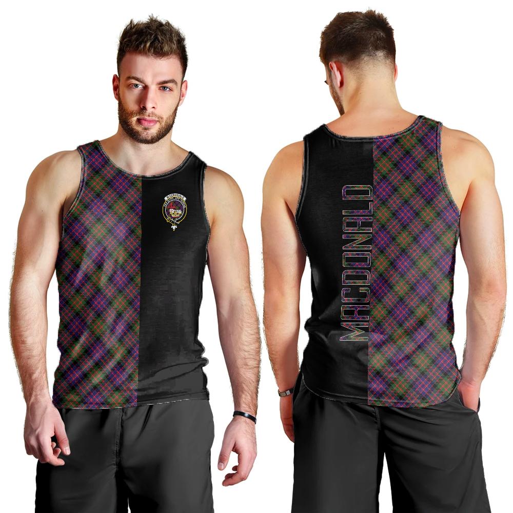 MacDonald Modern Tartan Crest Men's Tank Top - Cross Style