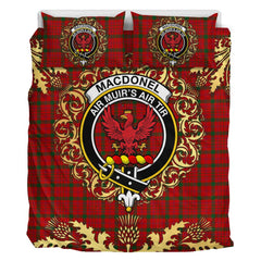 MacDonell of Keppoch 02 Tartan Crest Bedding Set - Golden Thistle Style