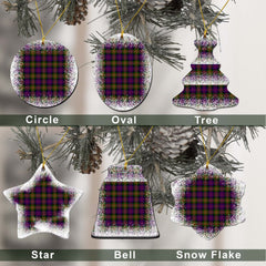 MacDonell of Glengarry Tartan Christmas Ceramic Ornament - Snow Style