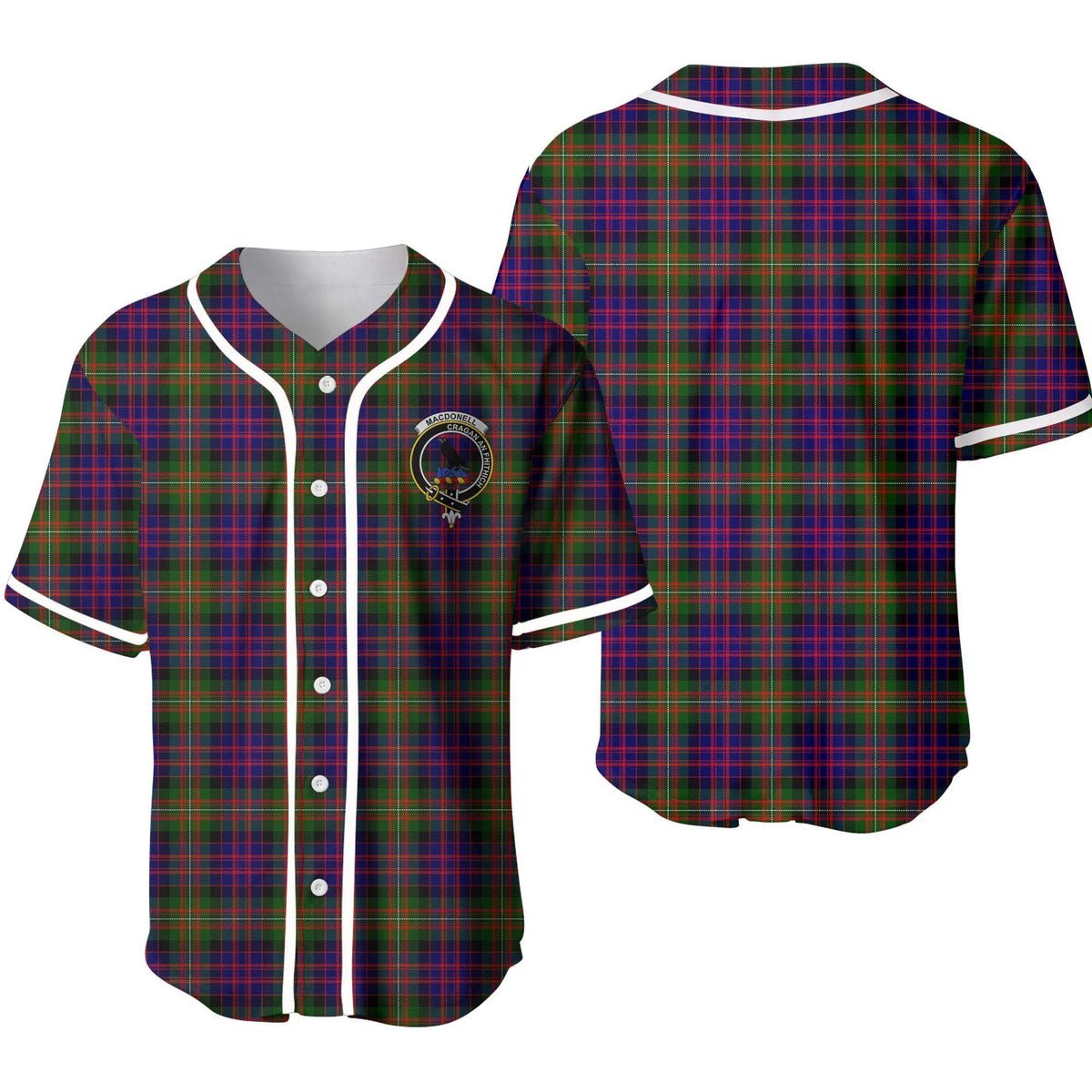 MacDonell of Glengarry Tartan Unisex Baseball Jersey