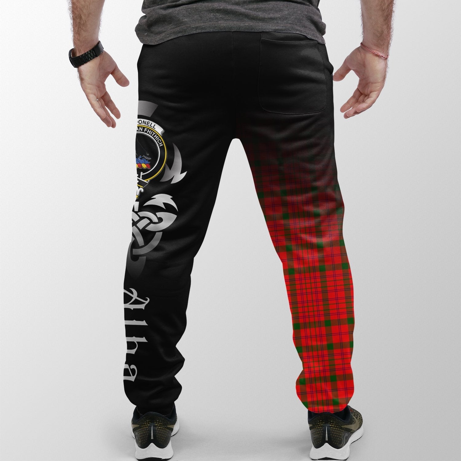 MacDonnell Of Keppoch Modern Tartan Crest Jogger Sweatpants - Alba Celtic Style