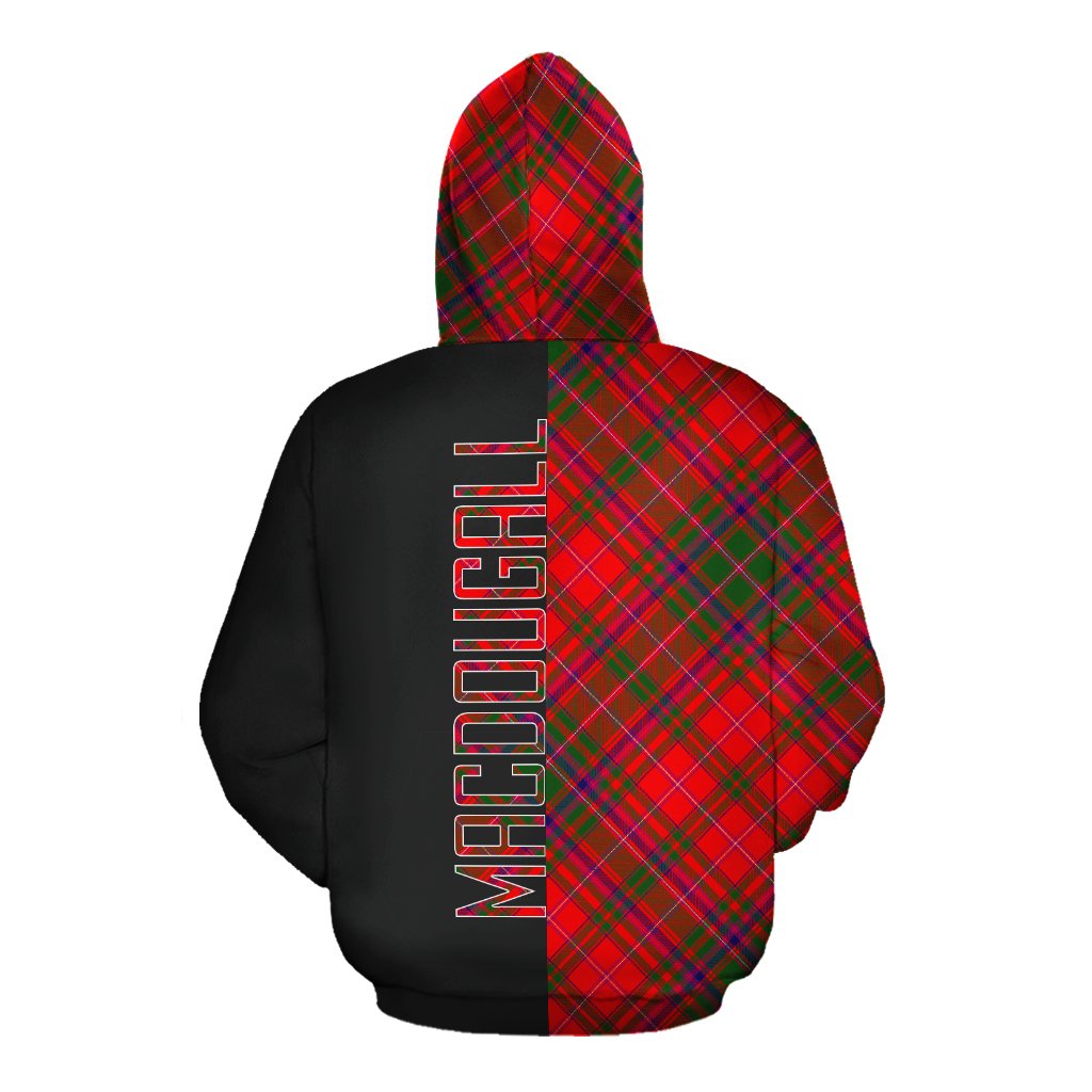 MacDougall Modern Tartan Hoodie Half of Me - Cross Style