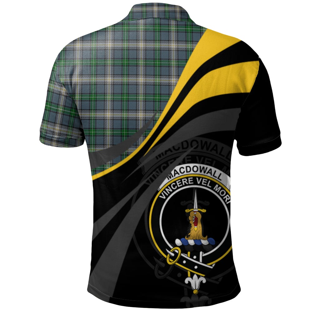 MacDowall Tartan Polo Shirt - Royal Coat Of Arms Style