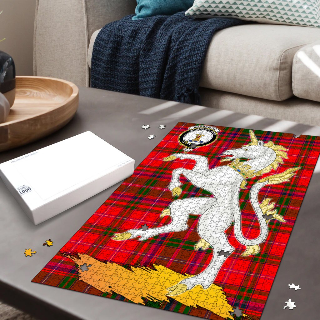 MacDowall Tartan Crest Unicorn Scotland Jigsaw Puzzles