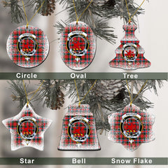 MacDuff Tartan Christmas Ceramic Ornament - Snow Style