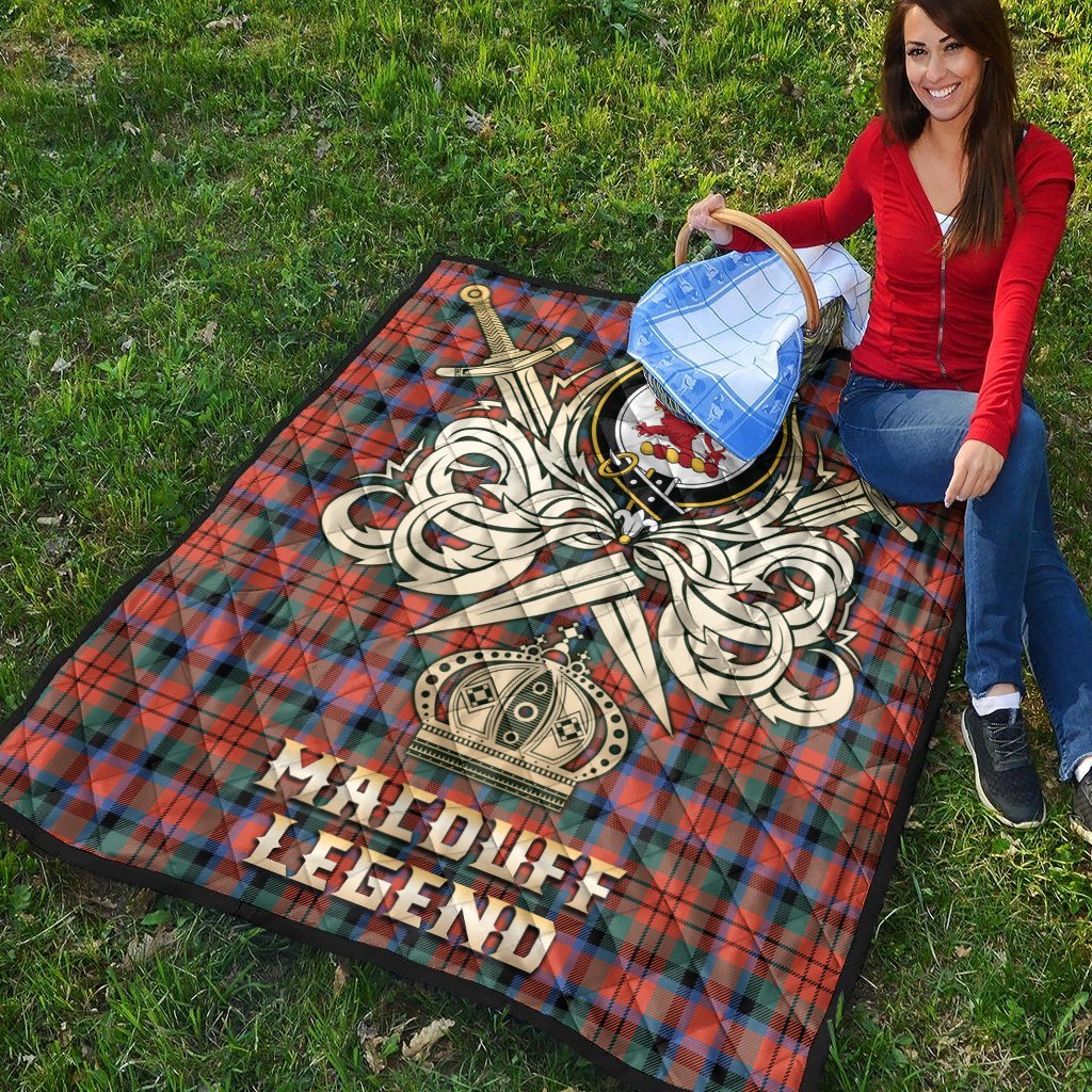 MacDuff Ancient Tartan Crest Legend Gold Royal Premium Quilt